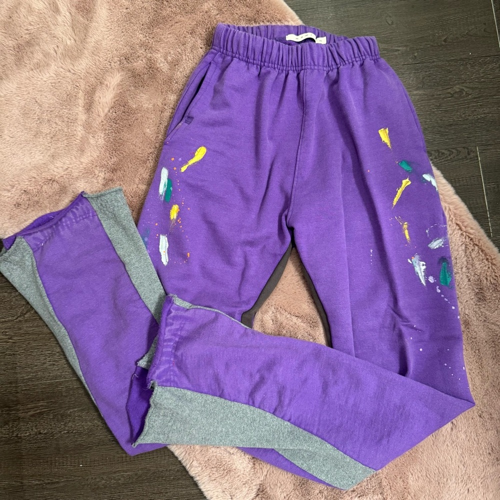 MNML Purple and Gray Track Pants